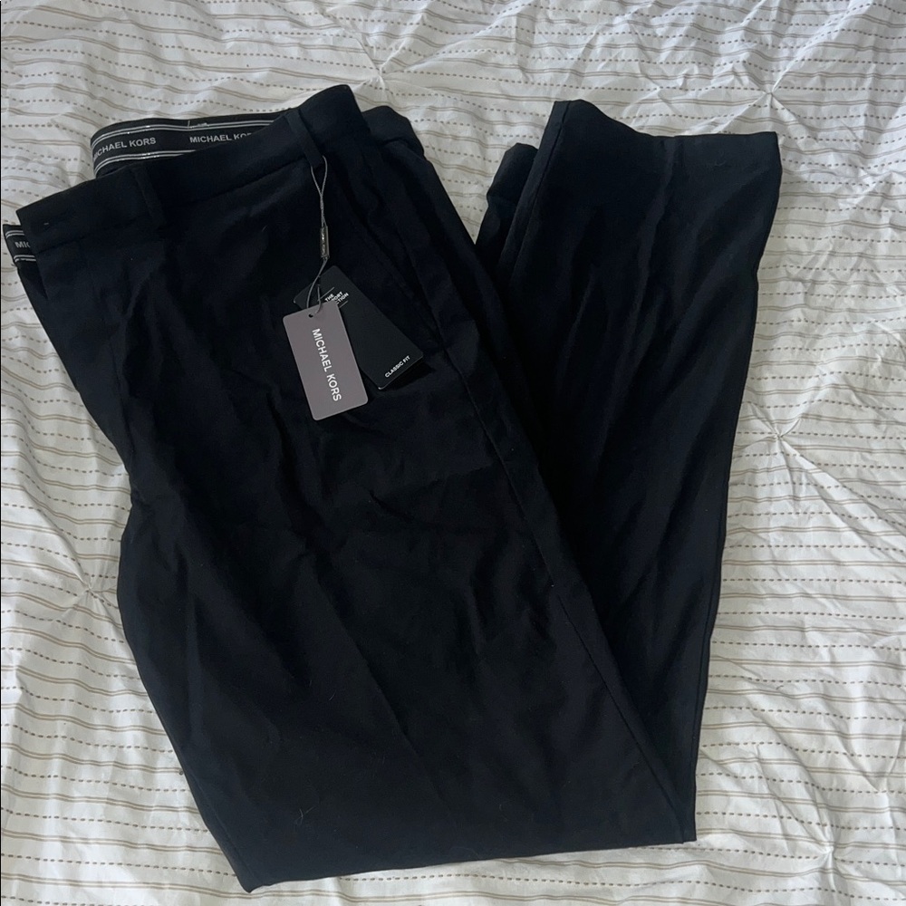 Michael Kors Men's Black Dress Trousers - Tailored Look